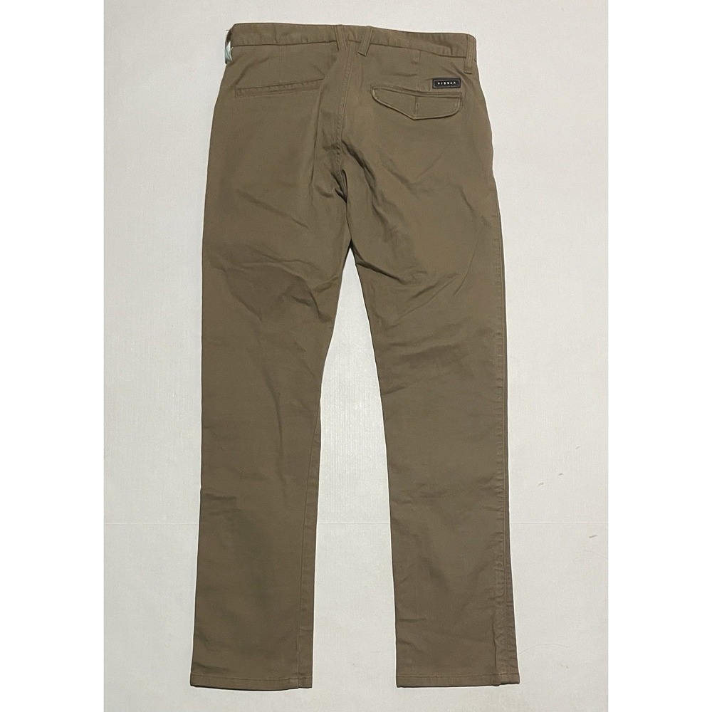 Vissla Pants Mens Size 30 X 31 High Tider Chino Casual Khaki Slim Straight Brown - Picture 8 of 9